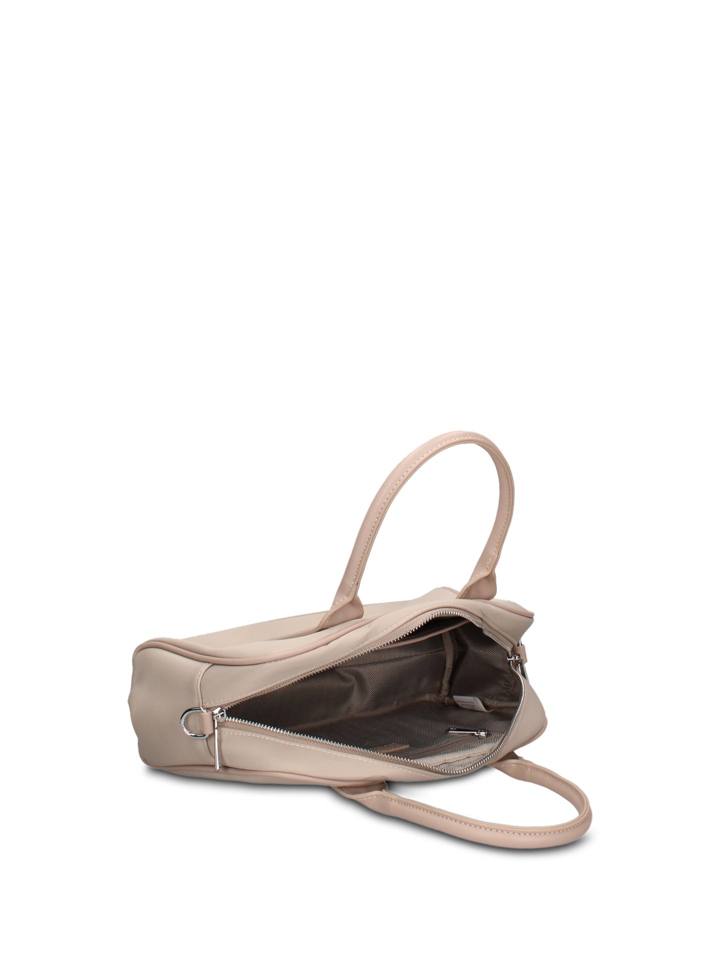 Borsa a Mano in 100% Pu Vegan Leather Beige
