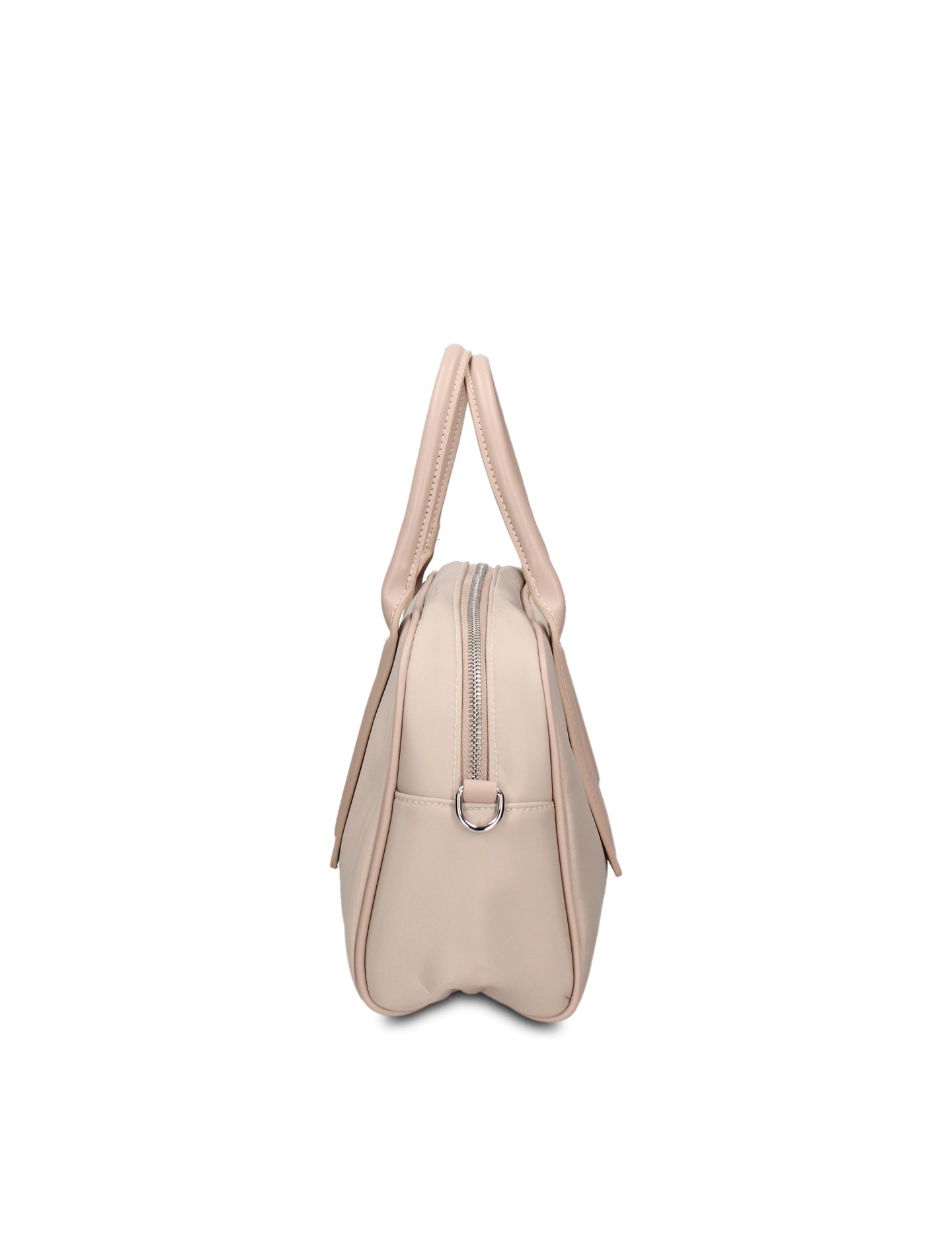 Borsa a Mano in 100% Pu Vegan Leather Beige