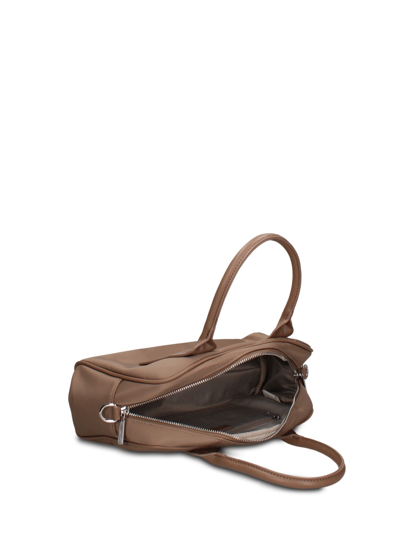 Borsa a Mano in 100% Pu Vegan Leather Verde Militare