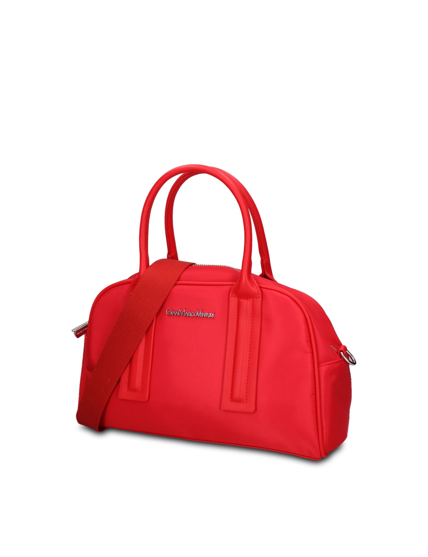 Borsa a Mano in 100% Pu Vegan Leather Rosso