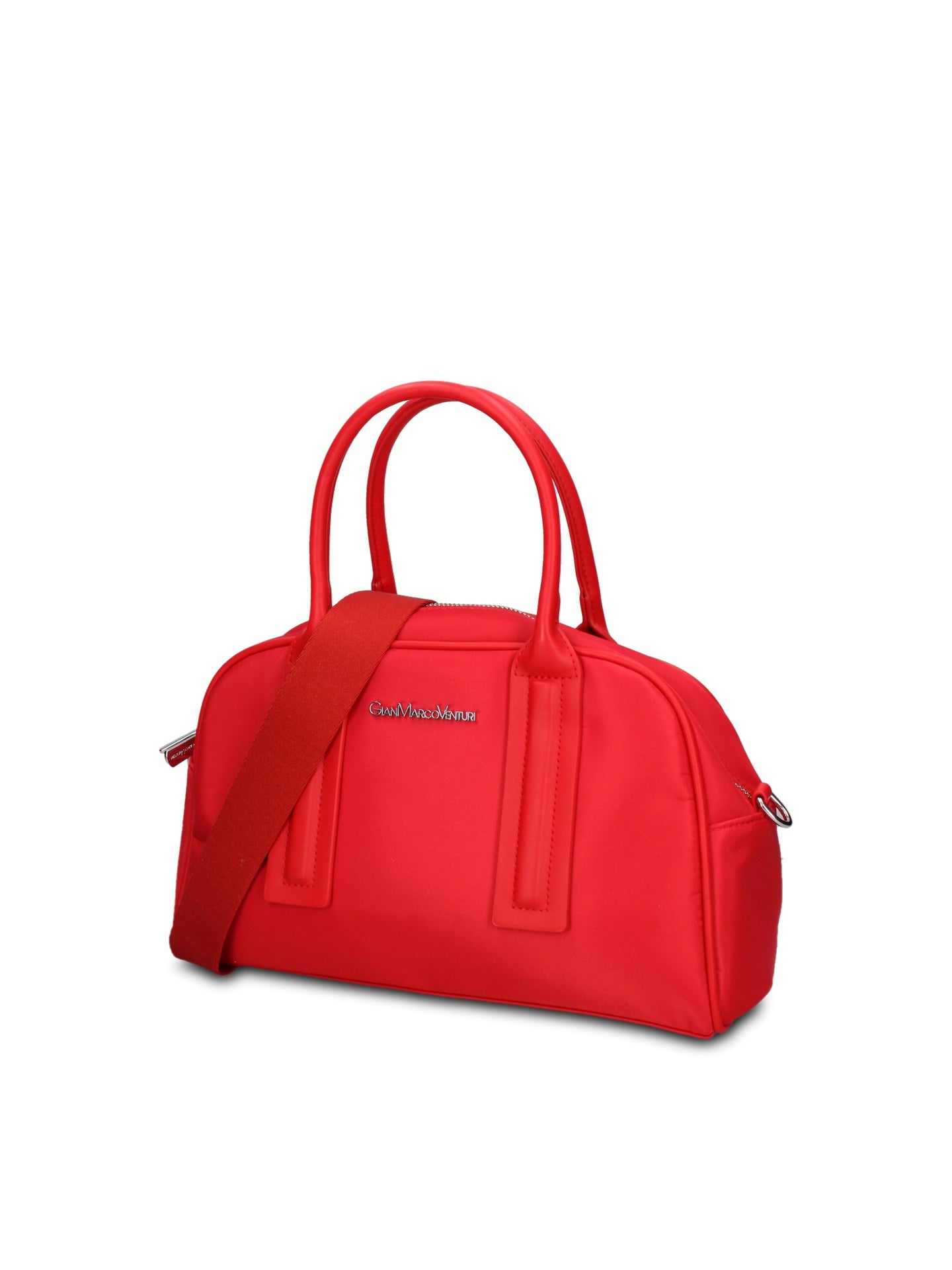 Borsa a Mano in 100% Pu Vegan Leather Rosso