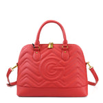 Borsa a mano da donna 100% pelle vegana PU GGB016RED Gabriella G Firenze