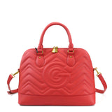 Borsa a mano da donna 100% pelle vegana PU GGB016RED Gabriella G Firenze