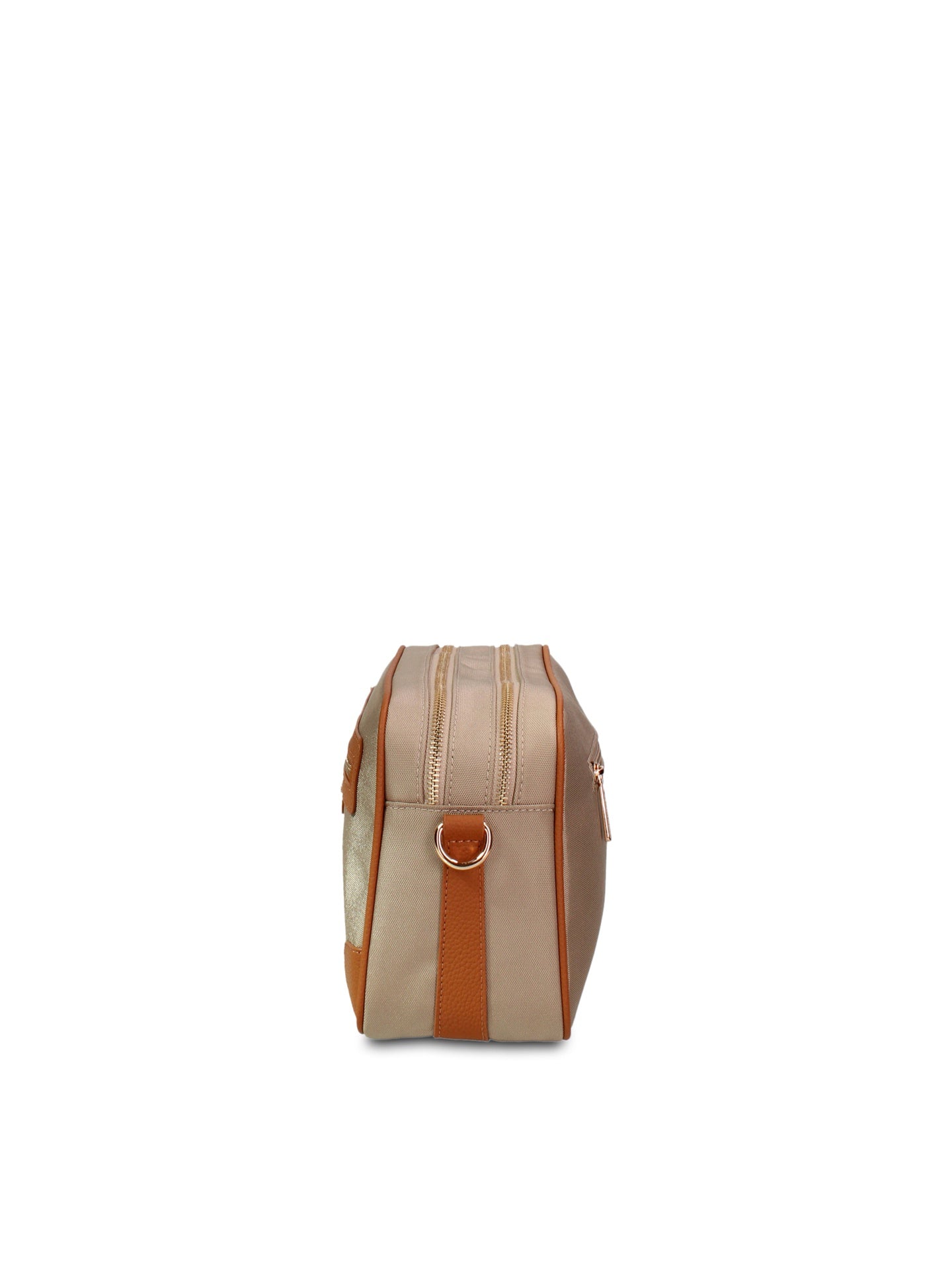 Borsa a Tracolla in 100% Pu Vegan Leather Beige
