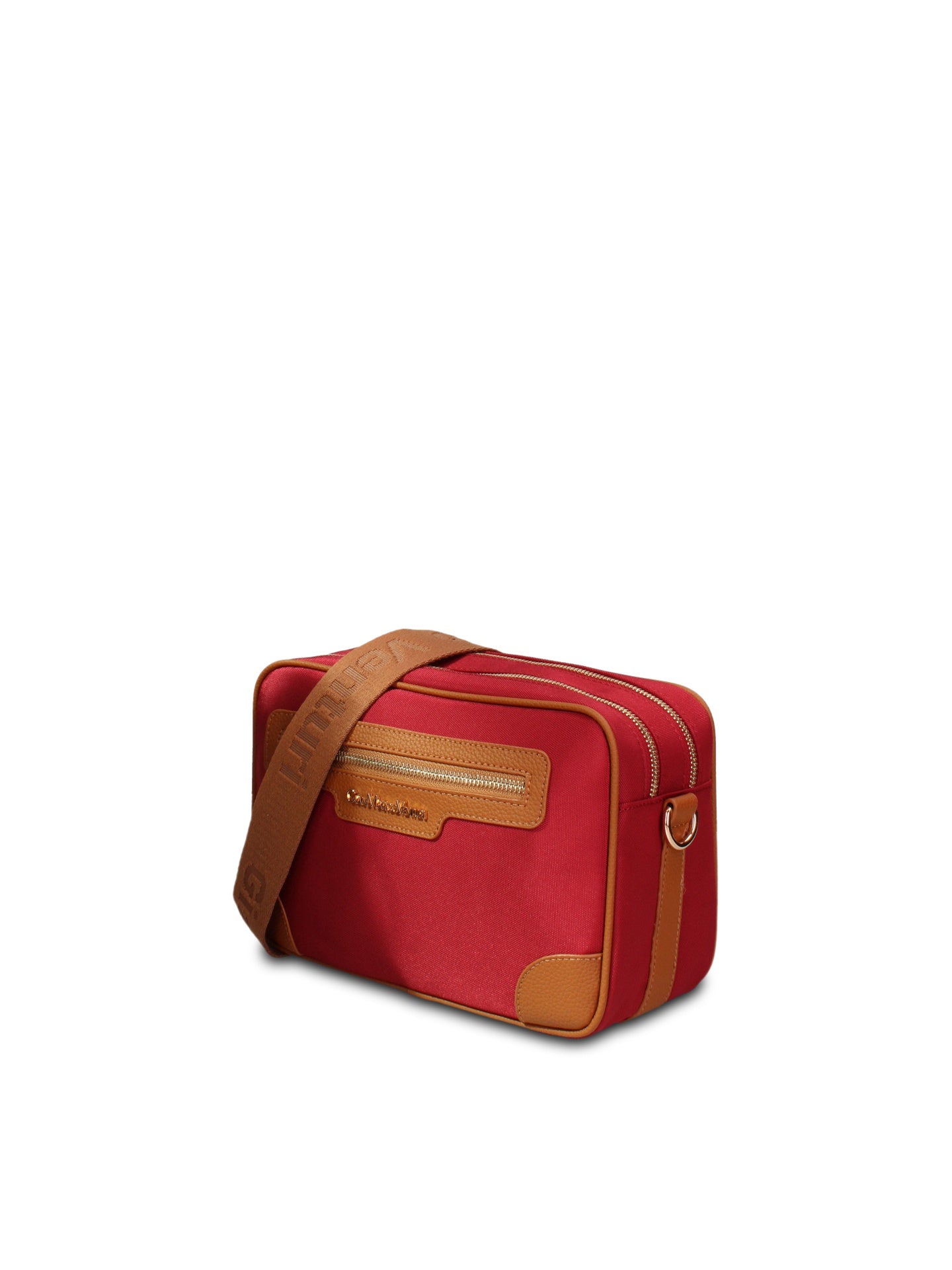 Borsa a Tracolla in 100% Pu Vegan Leather Rosso