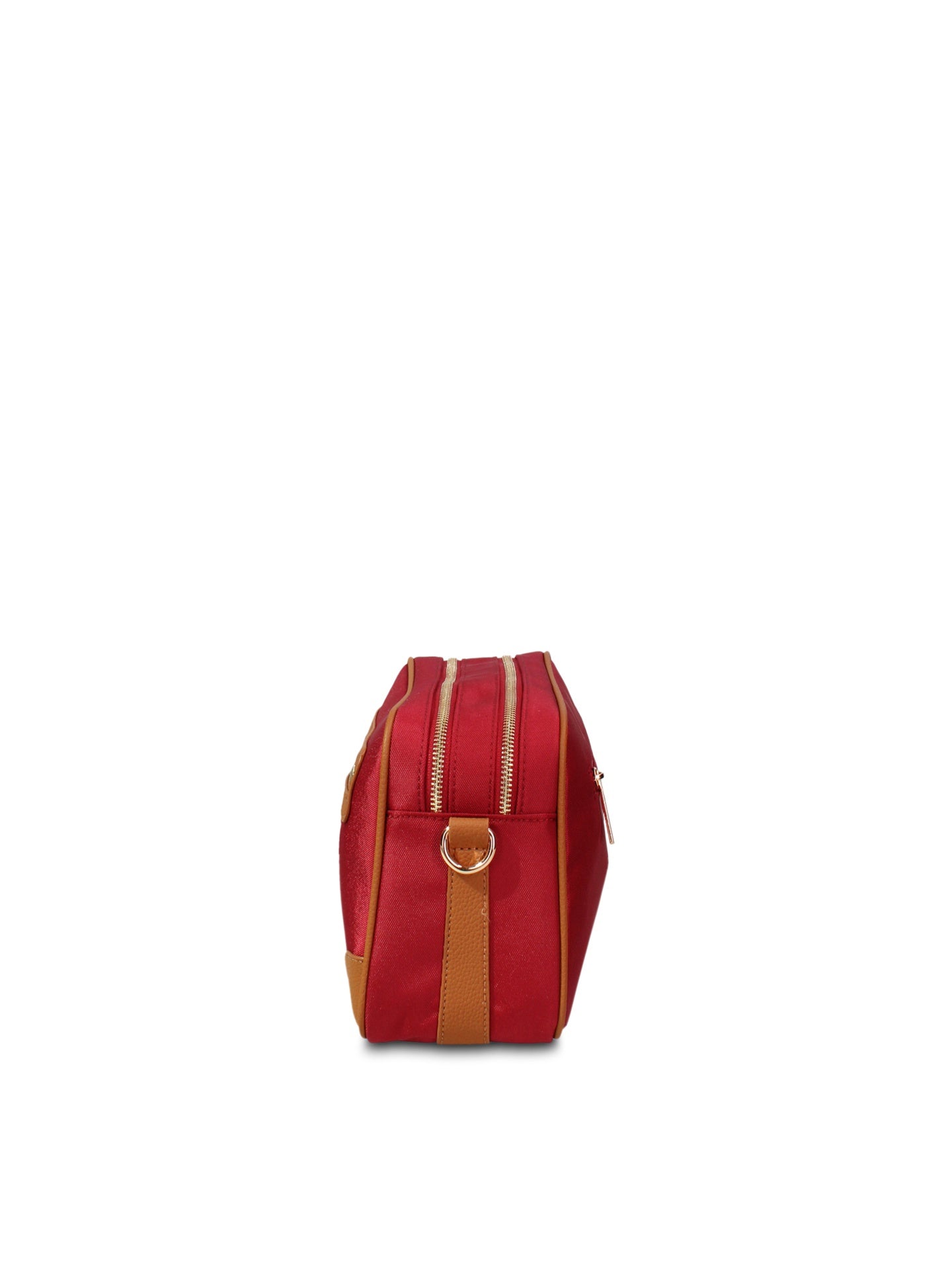 Borsa a Tracolla in 100% Pu Vegan Leather Rosso