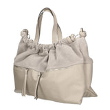 Firenze Borsa a mano da donna Vera pelle 01838-D86 GRIGIO PERLA PEARL GREY Gave Lux