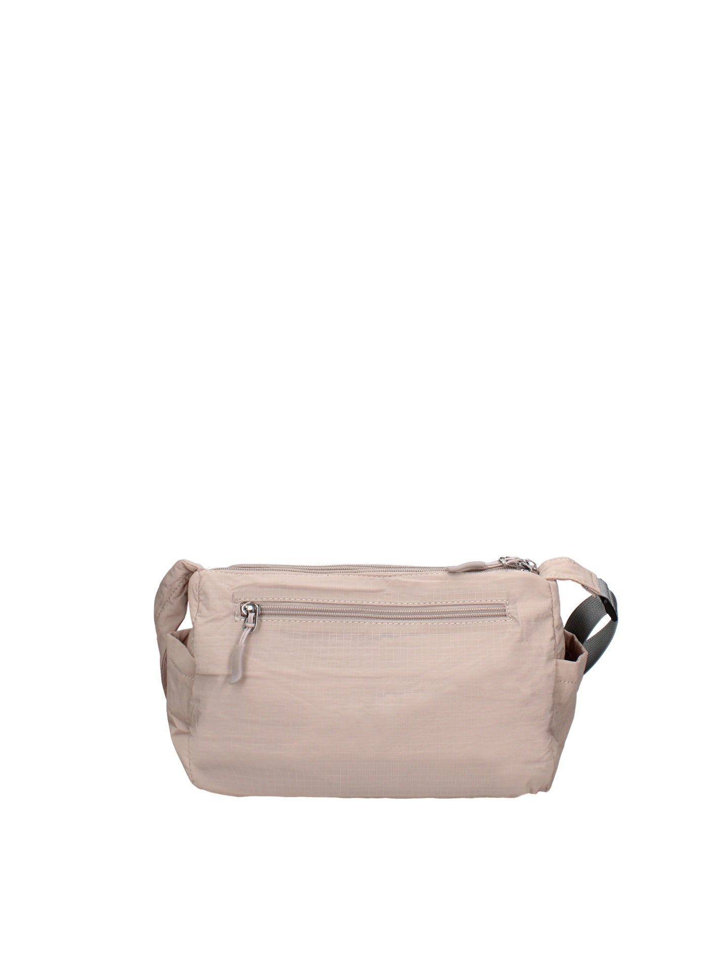 Borsa a Tracolla in Poliestere Grigio Chiaro