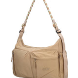 Borsa a Spalla in Polyurethane Marrone
