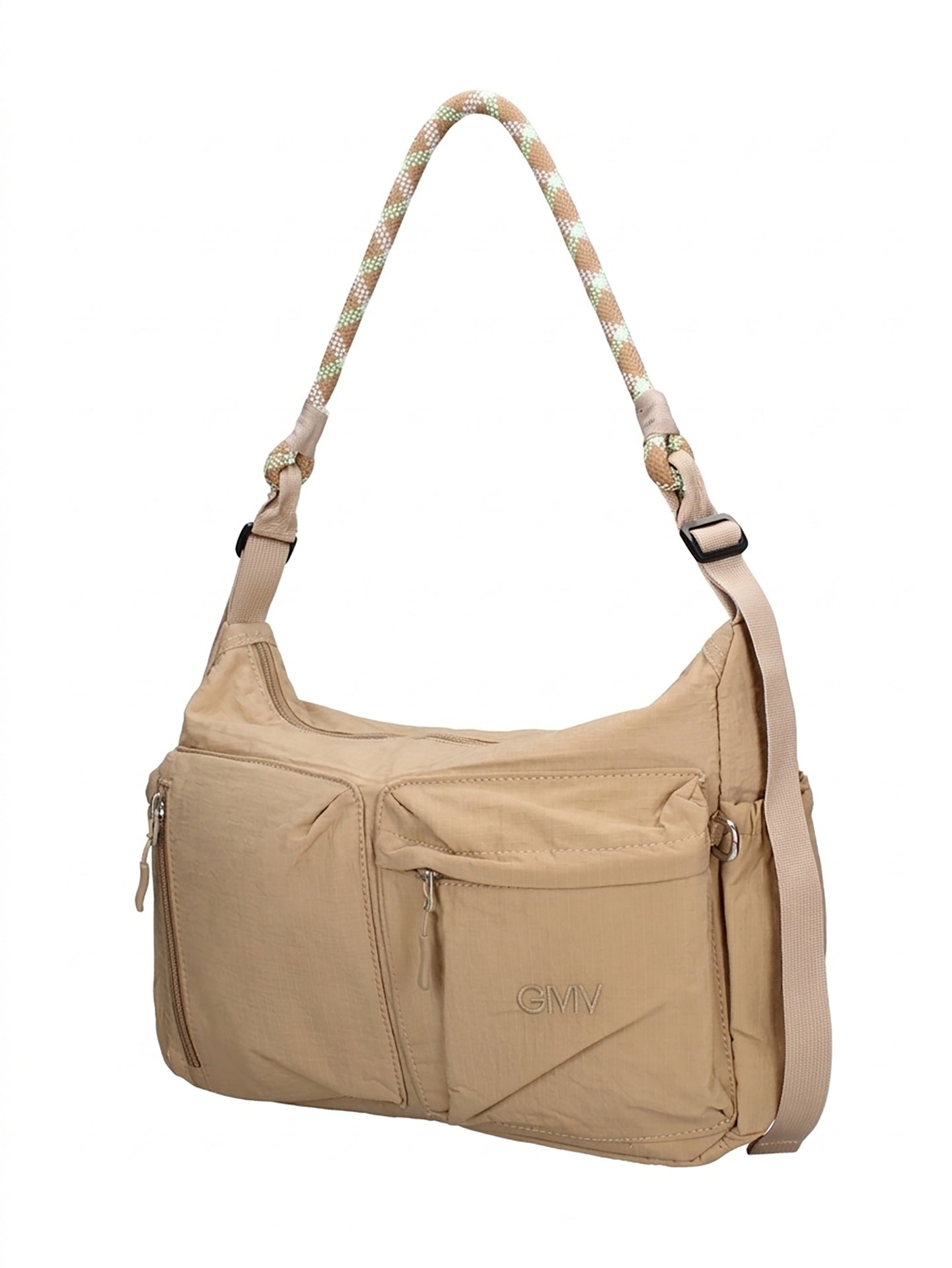 Borsa a Spalla in Polyurethane Marrone