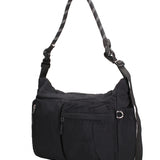 Borsa a Spalla in Polyurethane Nero