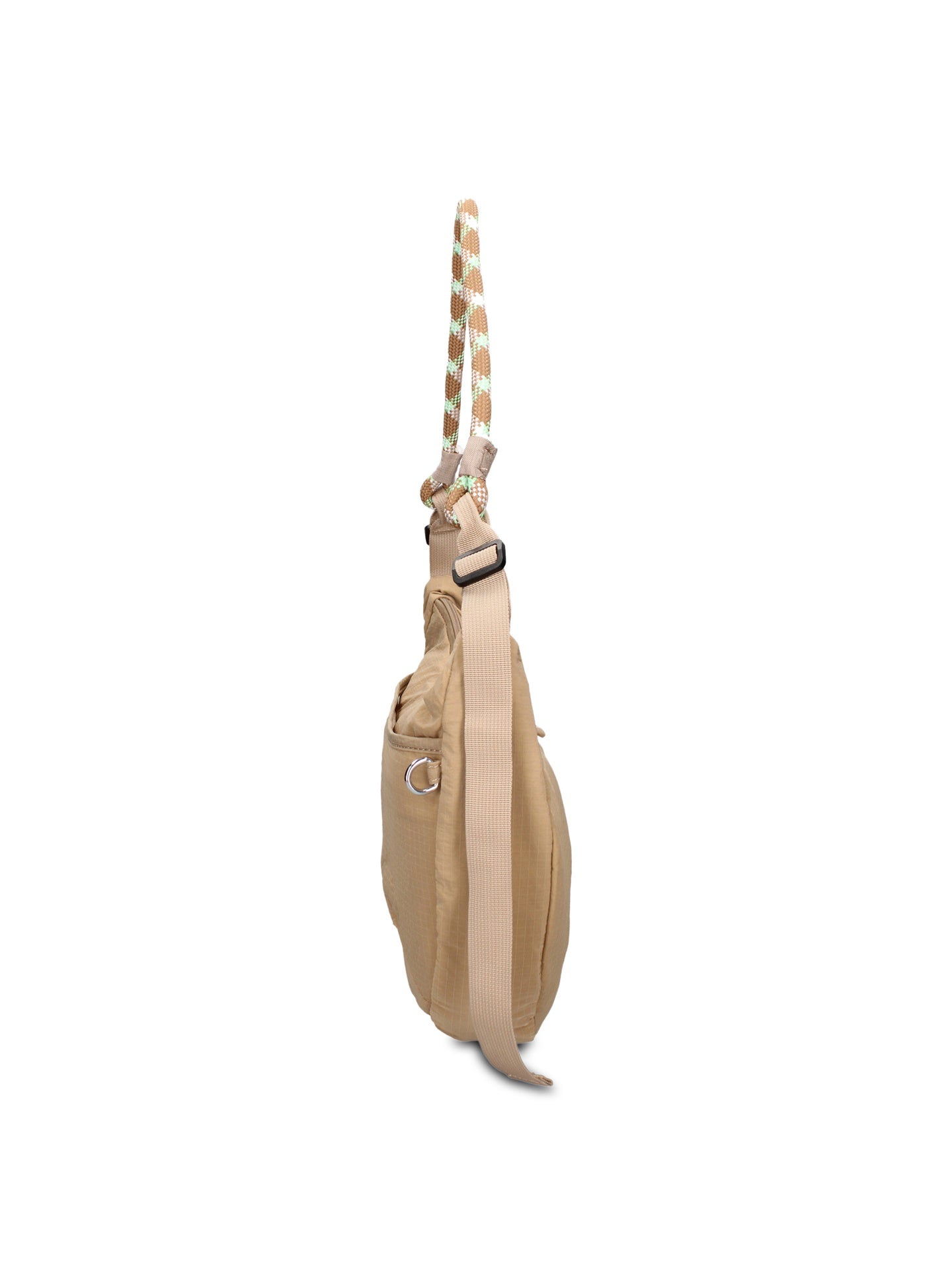 Borsa a Spalla in 100% Pu Vegan Leather Beige