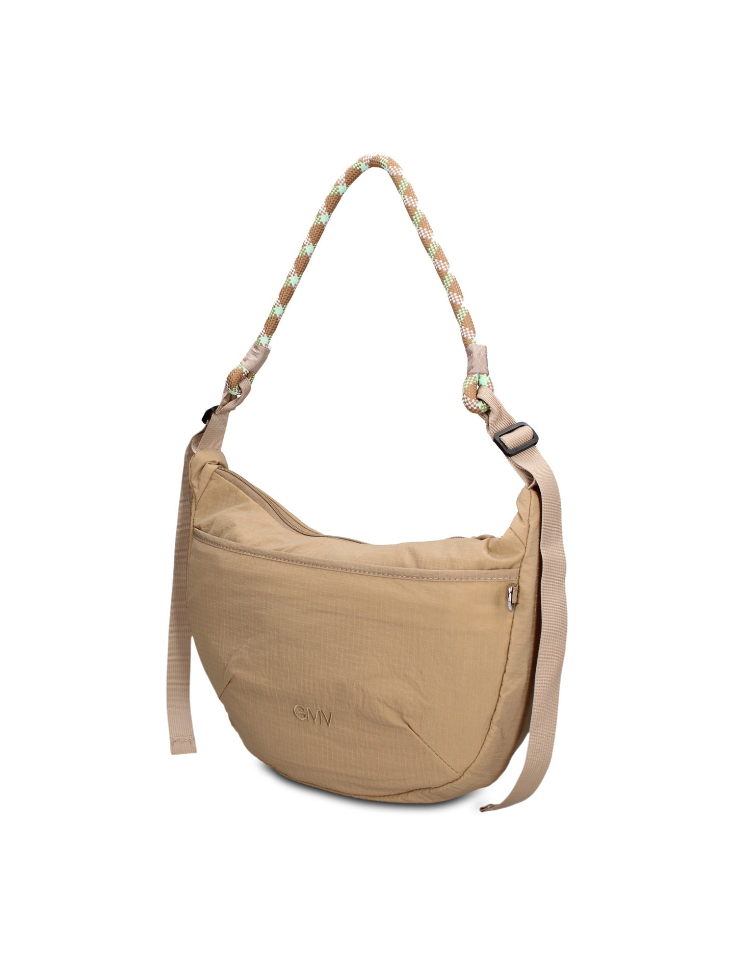 Borsa a Spalla in 100% Pu Vegan Leather Beige
