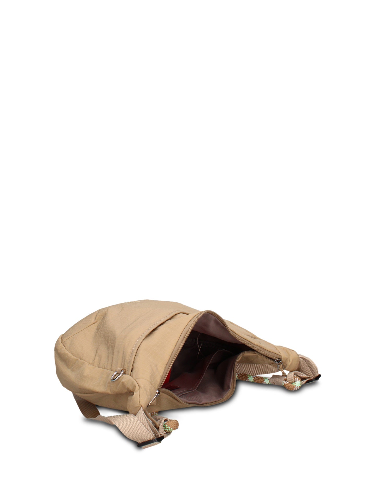 Borsa a Spalla in 100% Pu Vegan Leather Beige