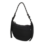 Borsa a Spalla in 100% Pu Vegan Leather Nero