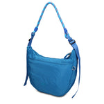 Borsa a Spalla in 100% Pu Vegan Leather Blu Scuro