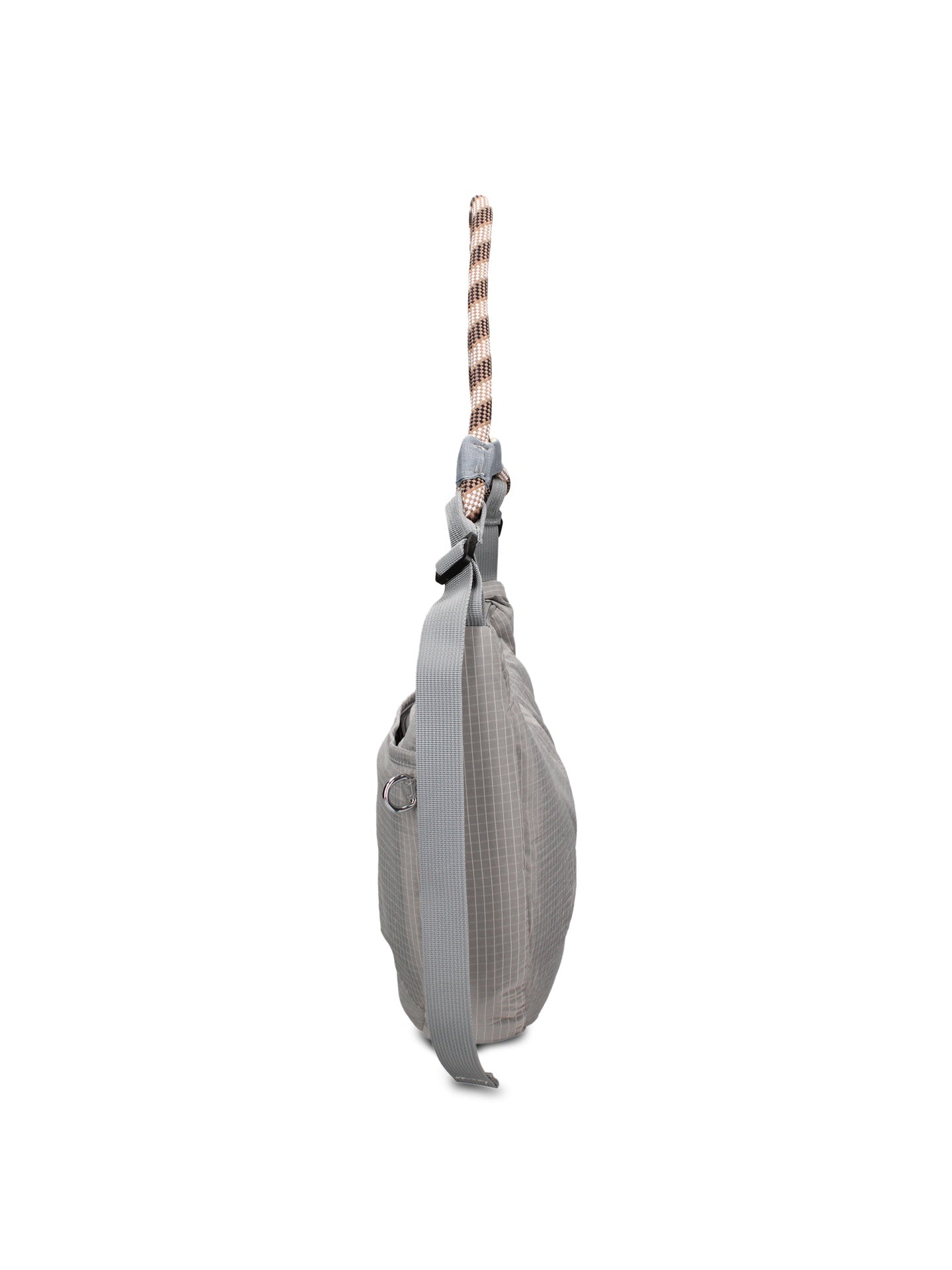 Borsa a Spalla in 100% Pu Vegan Leather Grigio Scuro