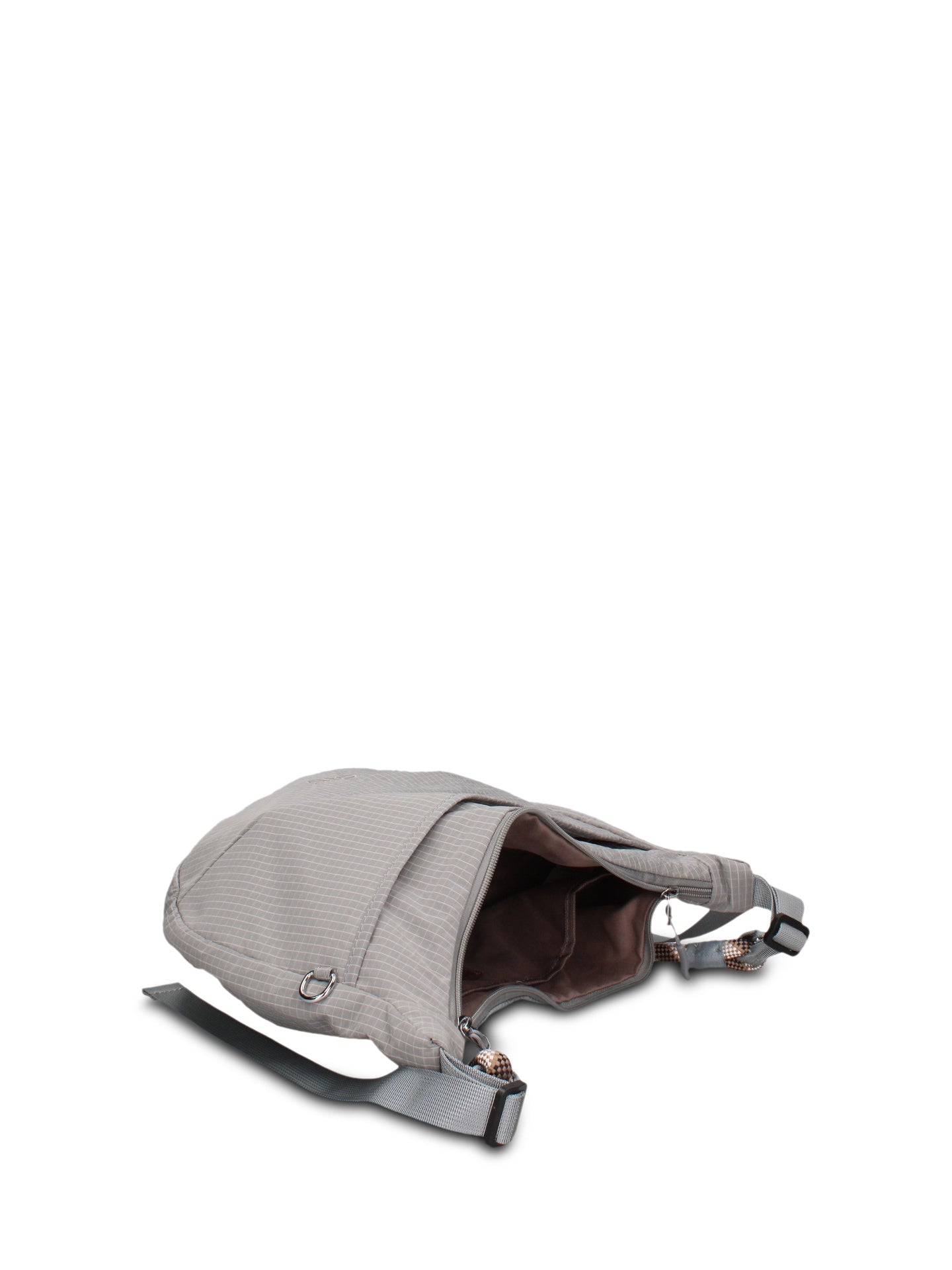 Borsa a Spalla in 100% Pu Vegan Leather Grigio Scuro