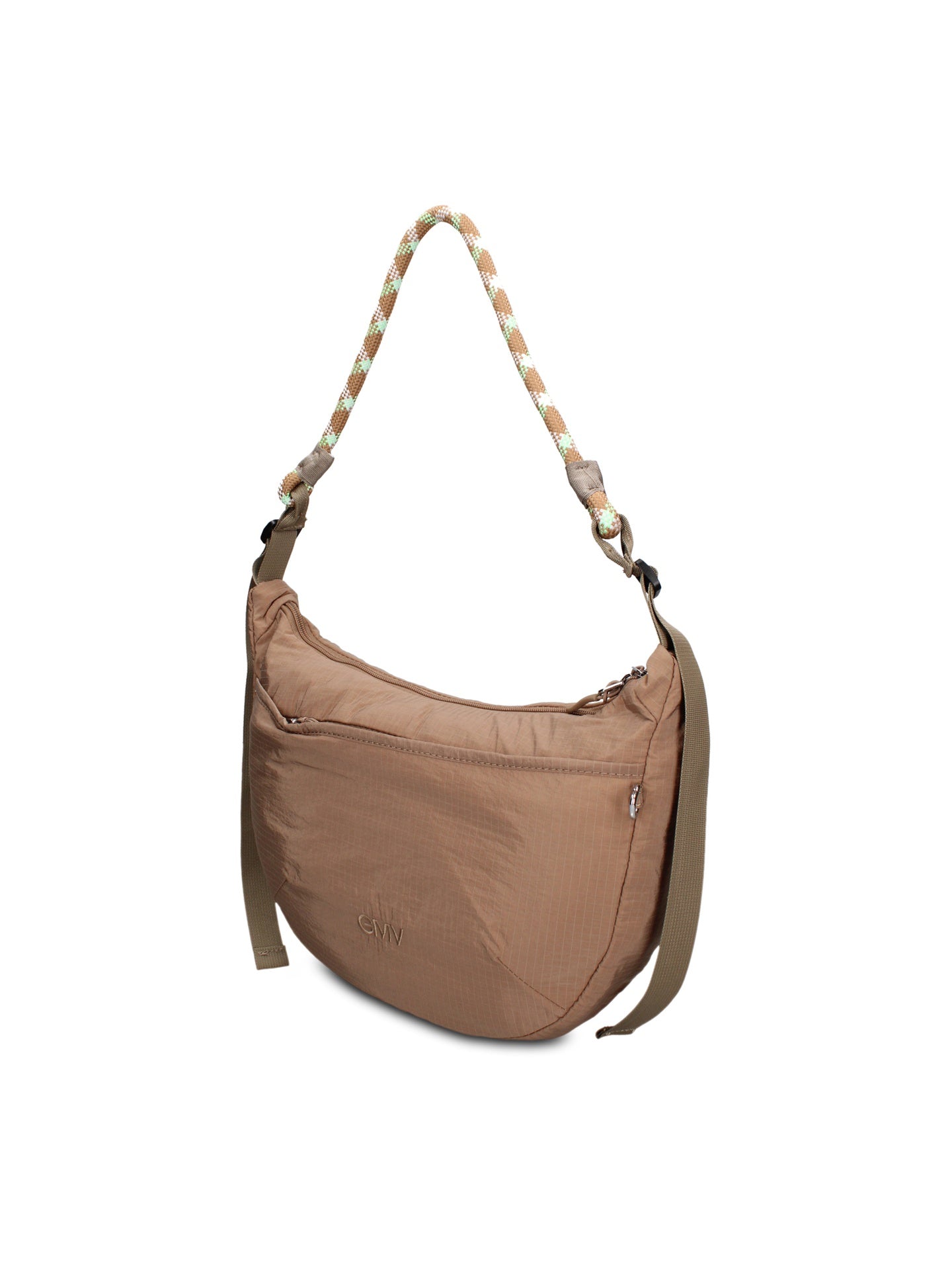 Borsa a Spalla in 100% Pu Vegan Leather Verde Militare