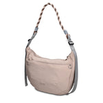 Borsa a Spalla in 100% Pu Vegan Leather Grigio Chiaro