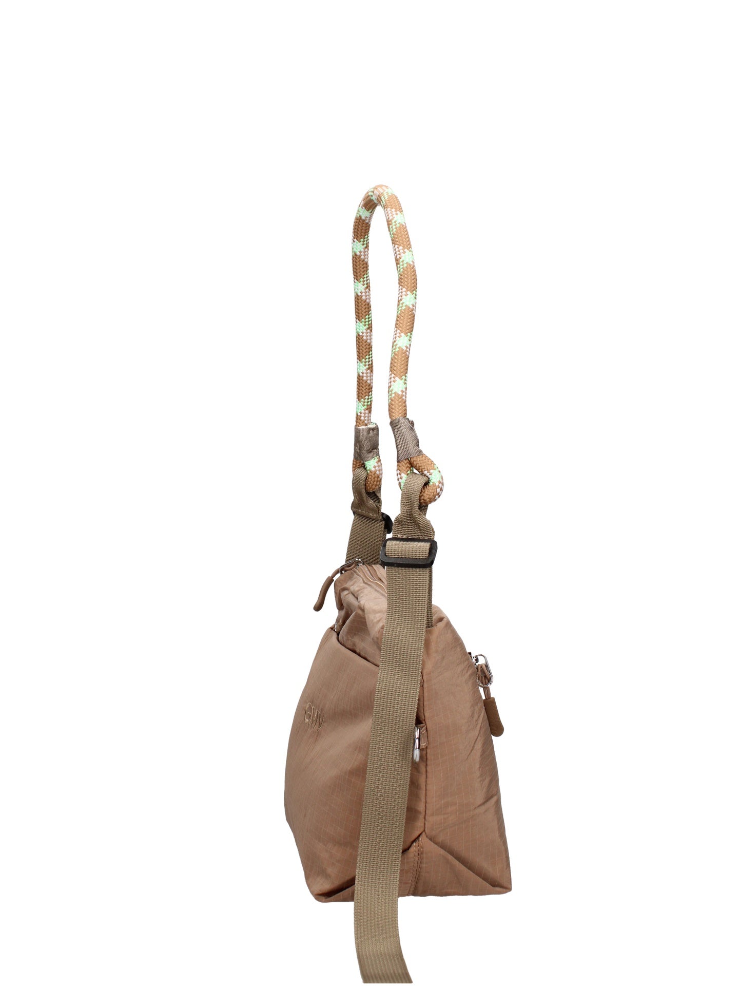 Borsa a Spalla in Polyurethane Verde Militare