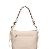 Borsa a Spalla in Polyurethane Panna
