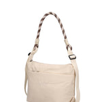 Borsa a Spalla in Polyurethane Panna