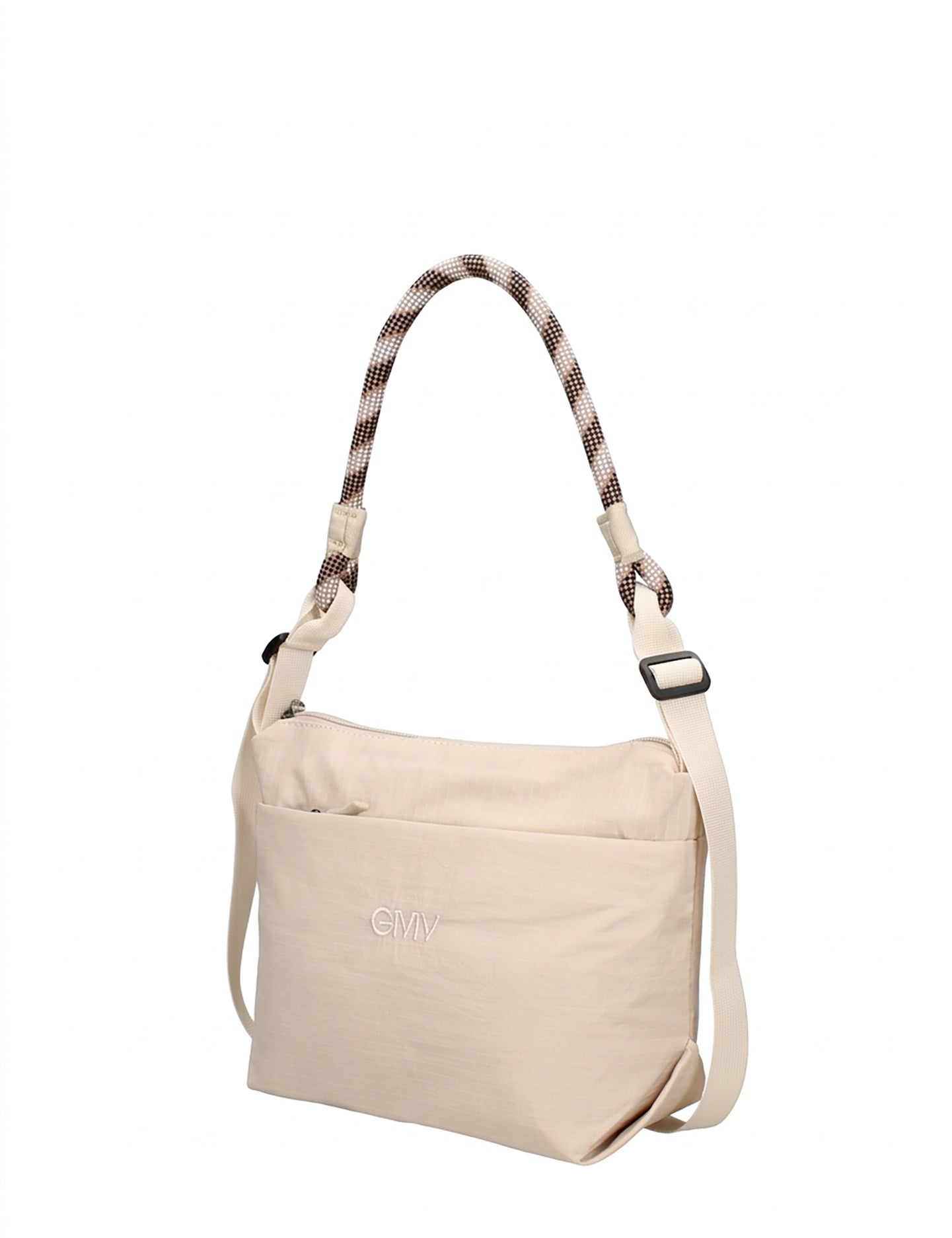 Borsa a Spalla in Polyurethane Panna