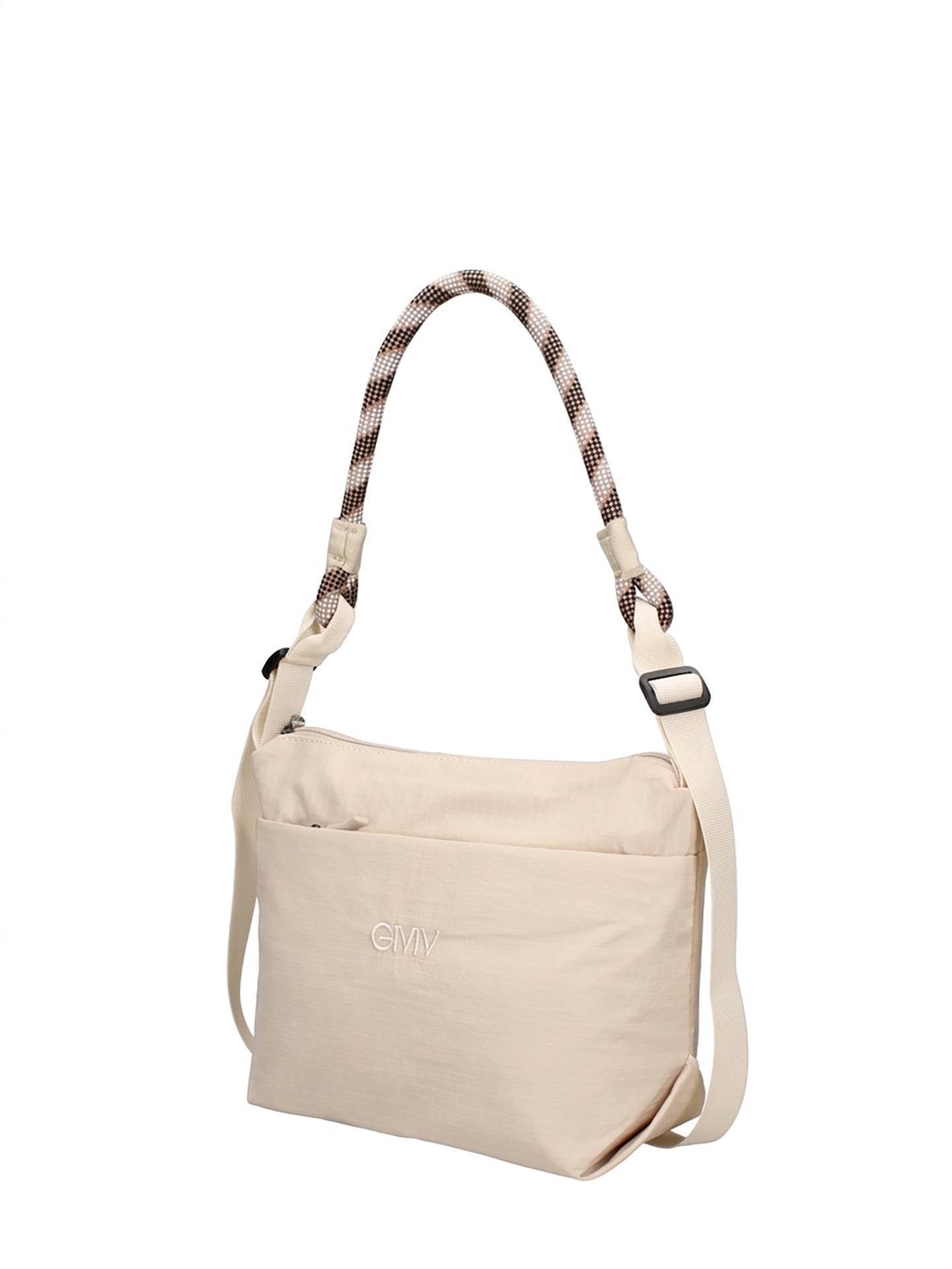 Borsa a Spalla in Polyurethane Panna
