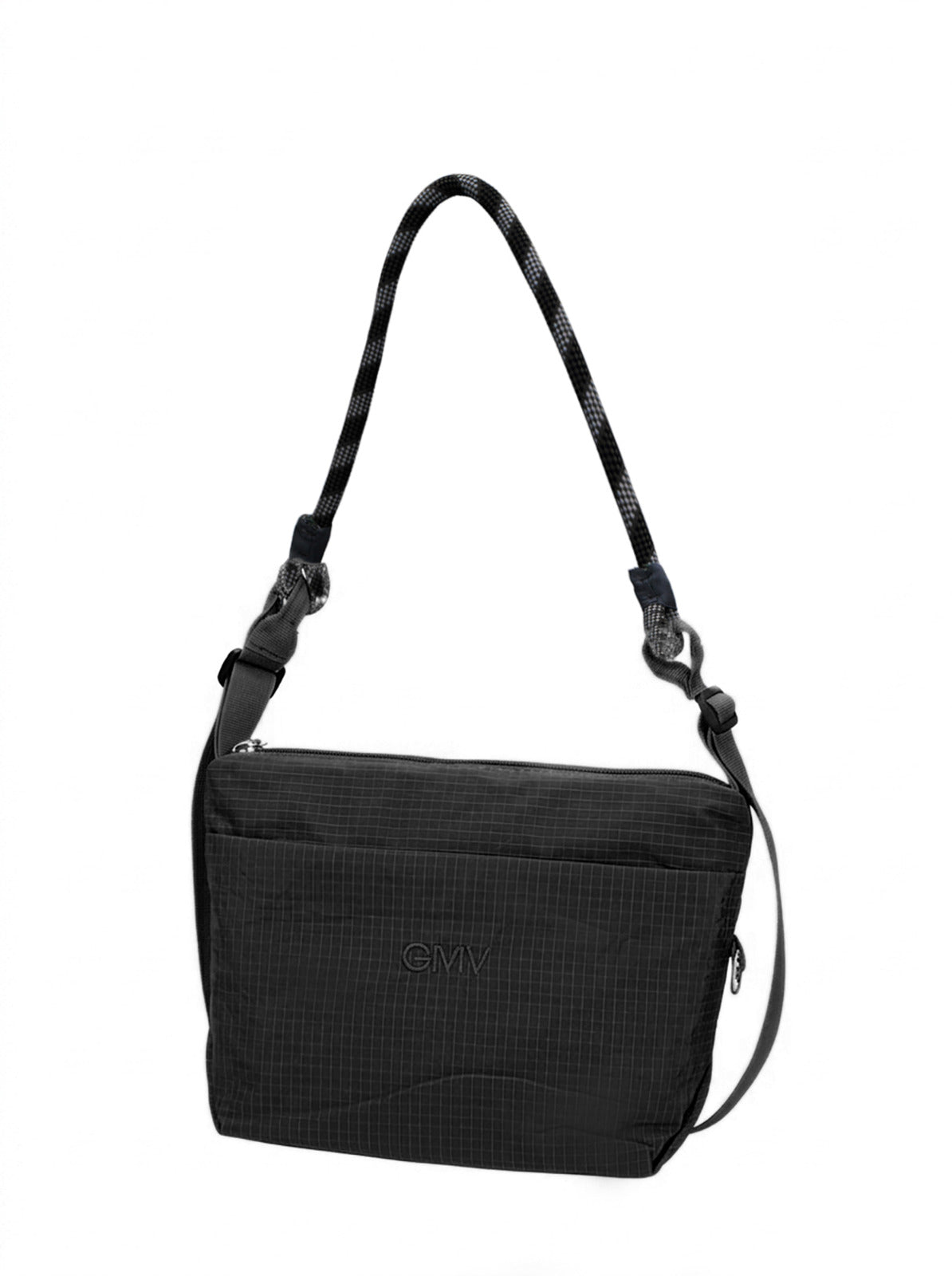 Borsa a Spalla in Polyurethane Nero