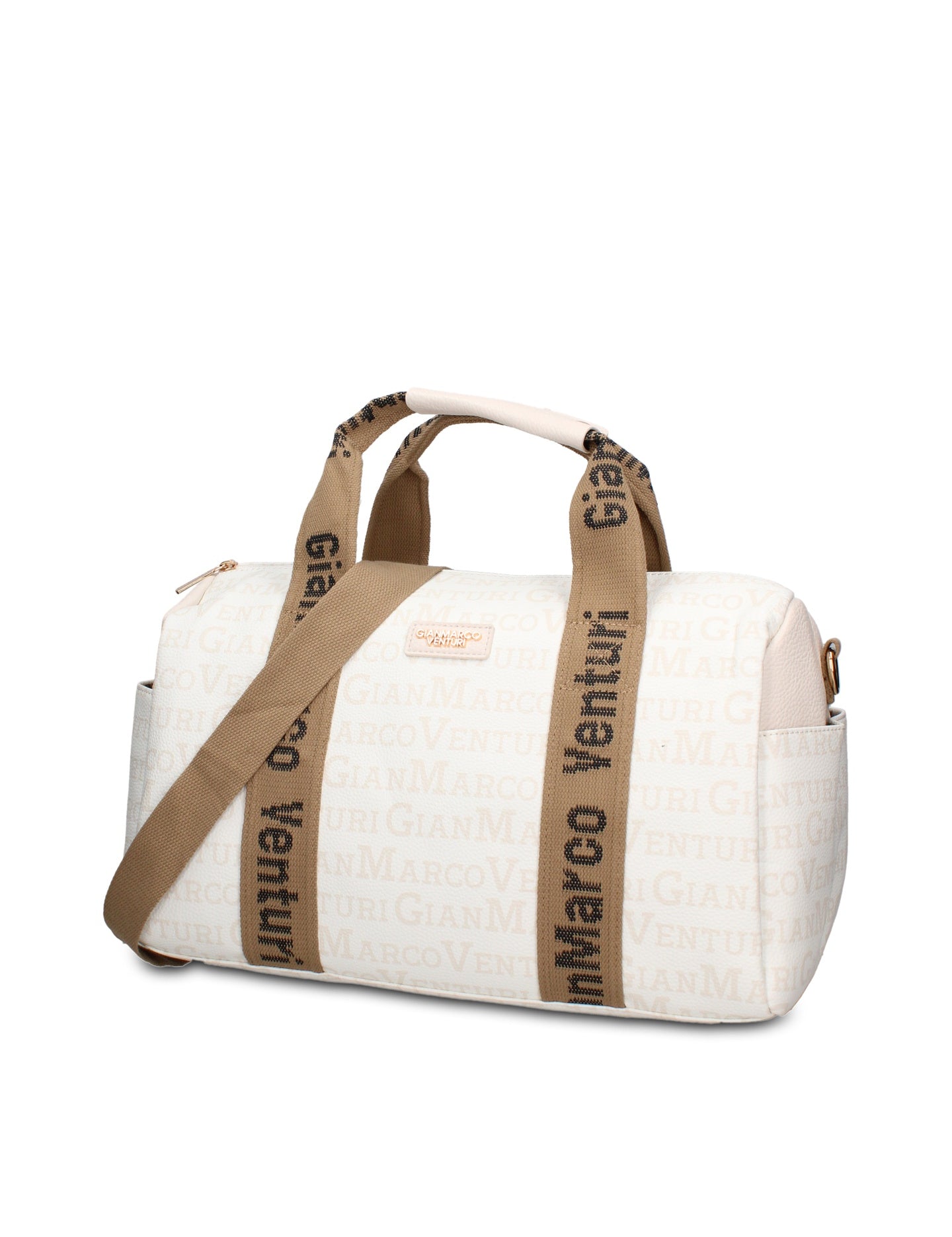 Borsa a Mano in 100% Pu Vegan Leather Panna
