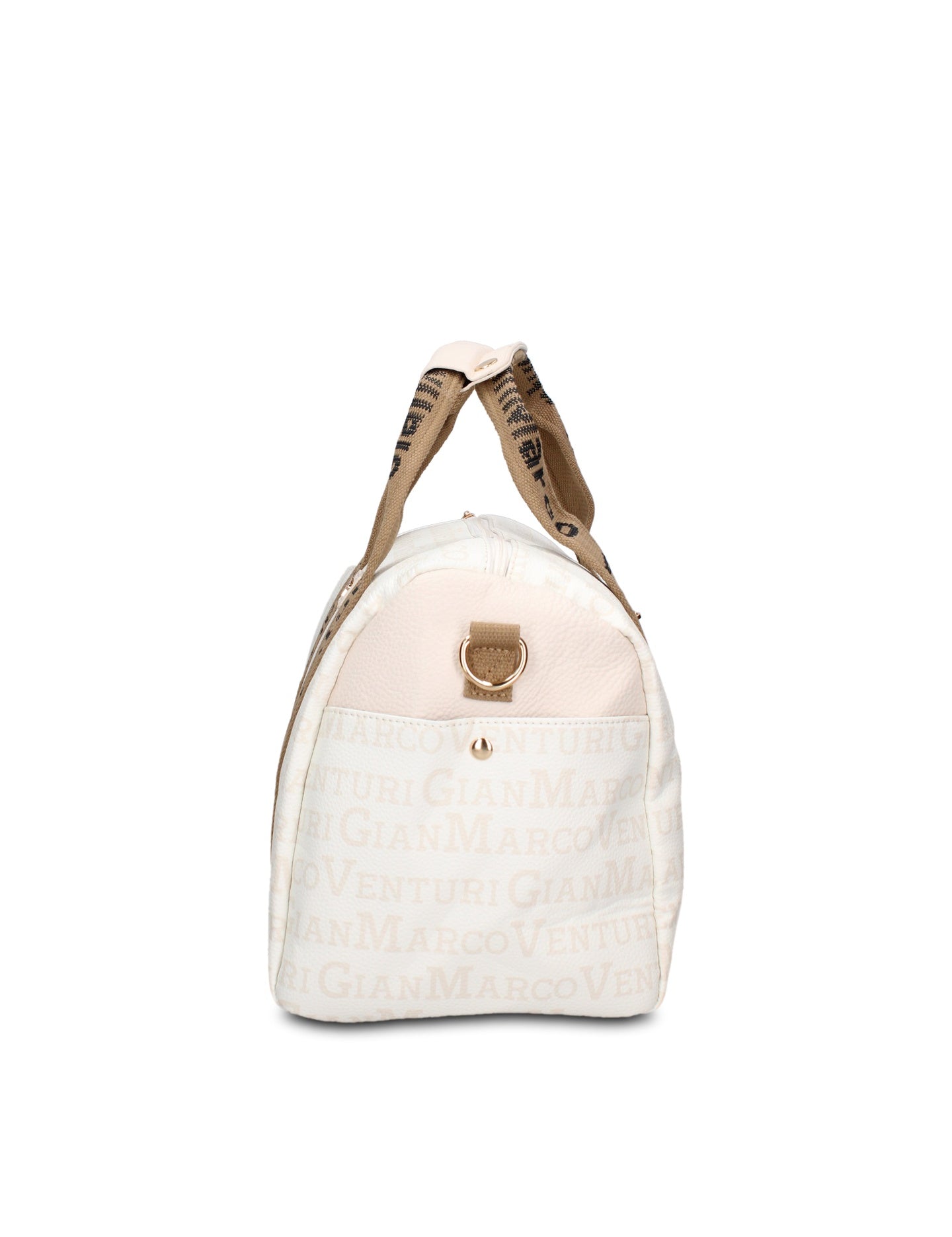 Borsa a Mano in 100% Pu Vegan Leather Panna