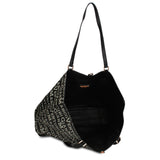 Borsa Shopper in 100% Pu Vegan Leather Nero