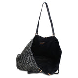 Borsa Shopper in 100% Pu Vegan Leather Blu