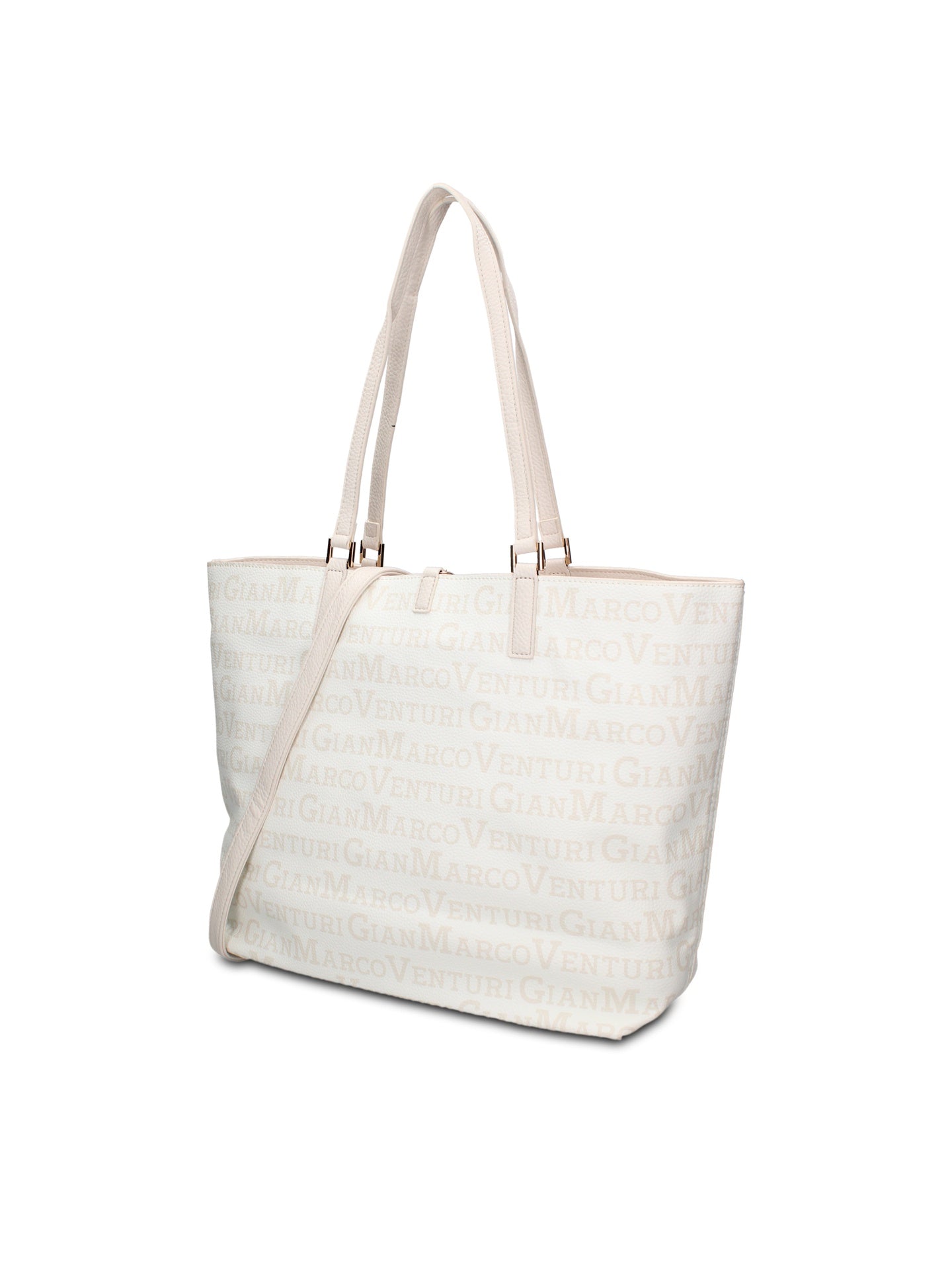 Borsa Shopper in 100% Pu Vegan Leather Panna