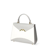 Auriga Chic Borsa a mano da donna Vera pelle 8924-BIANCO+GRIGIO Gave Lux
