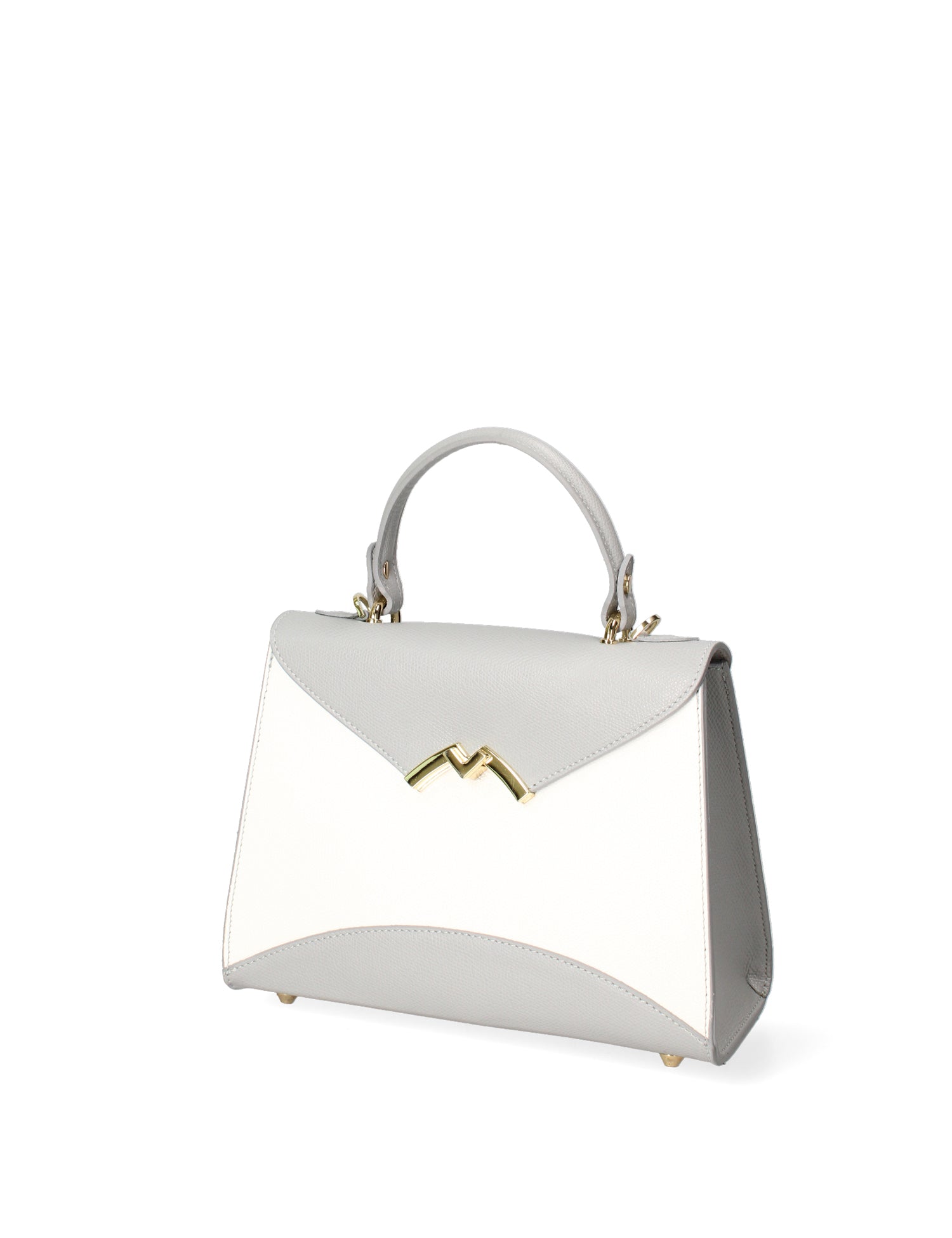Auriga Chic Borsa a mano da donna Vera pelle 8924-BIANCO+GRIGIO Gave Lux