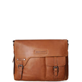 Borsa a tracolla da uomo 100% vera pelle HILB-3173-CUOIO Hill Burry