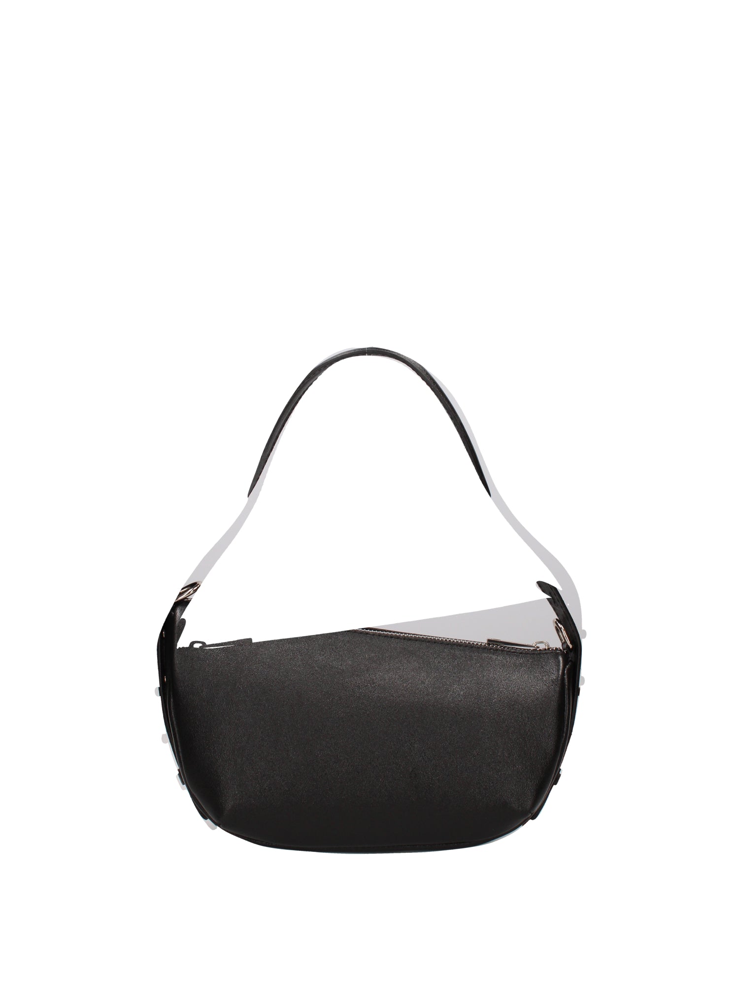 Borsa a spalla da donna Vera pelle e metallo 07228-L022 NERO Roberta Rossi