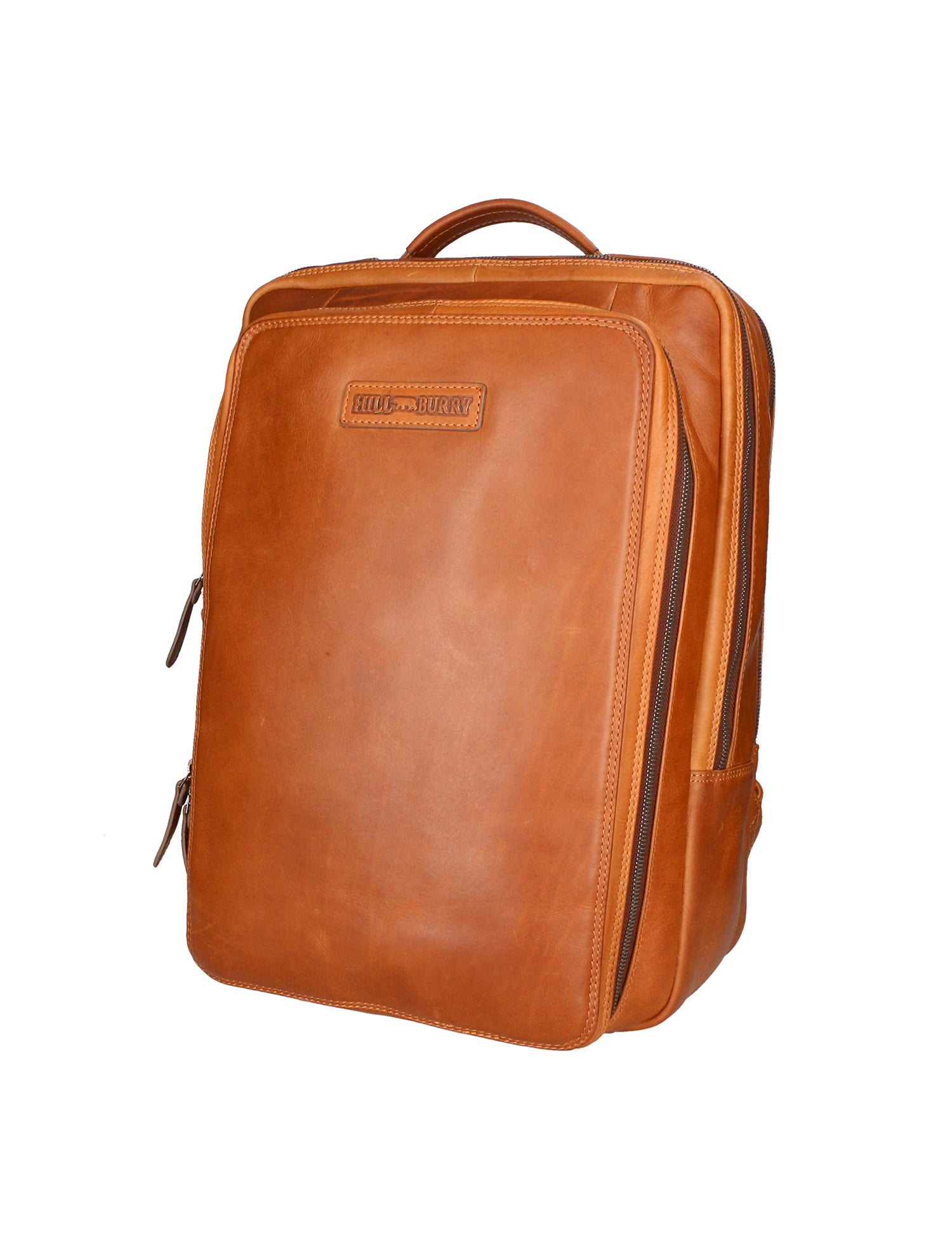 Zaino da uomo in vera pelle RFID HILB-3365-CUOIO Hill Burry