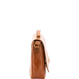 Borsa a mano unisex in vera pelle Made in Italy 4576-MIELE Alessia Firenze