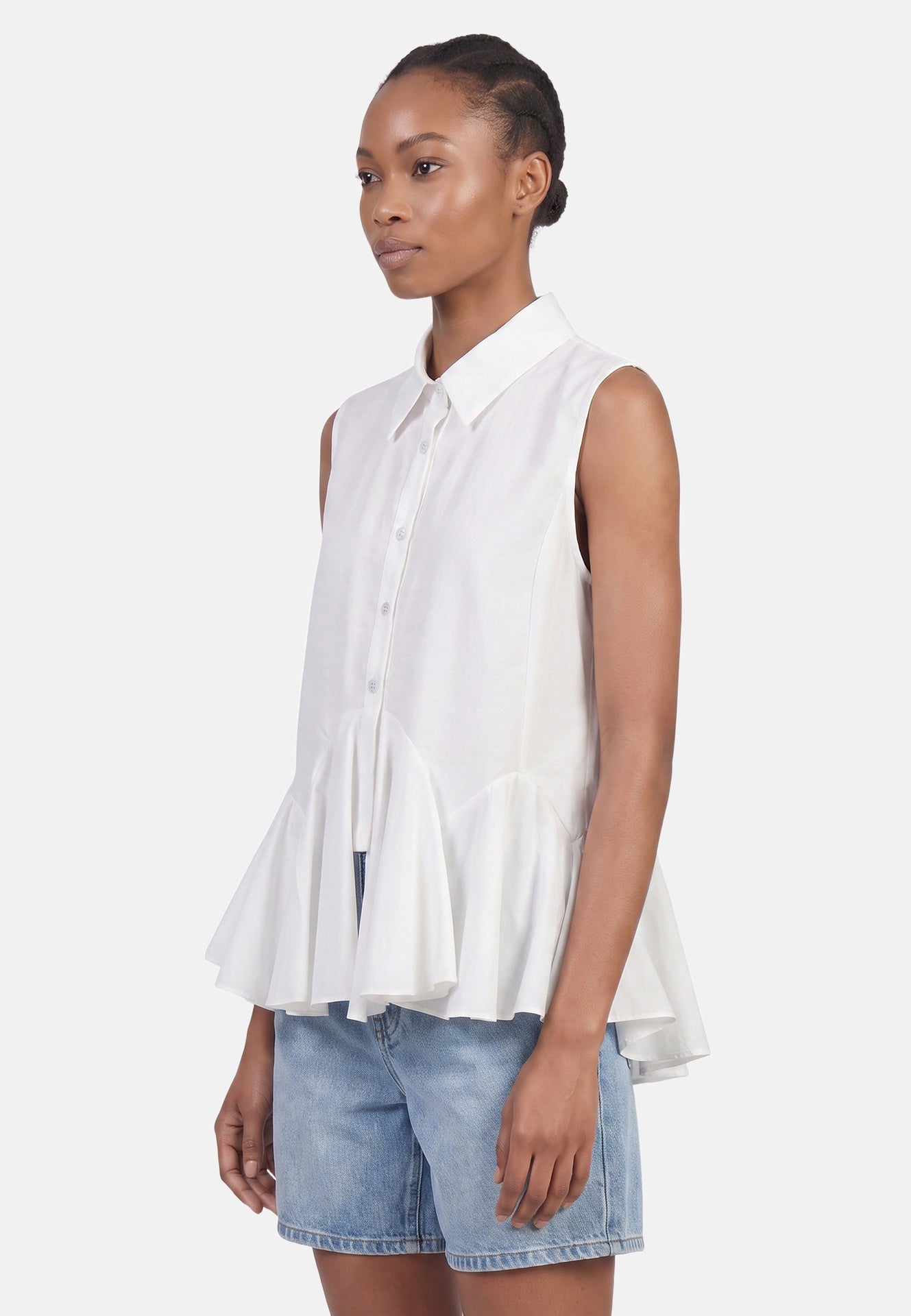 Blusa in 86 Lyocell 14 Poliestere Bianco