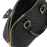 Borsa a mano da donna 100% Pvc FLAT XS BALL-BLACK + OFF GOLD Marc Ellis