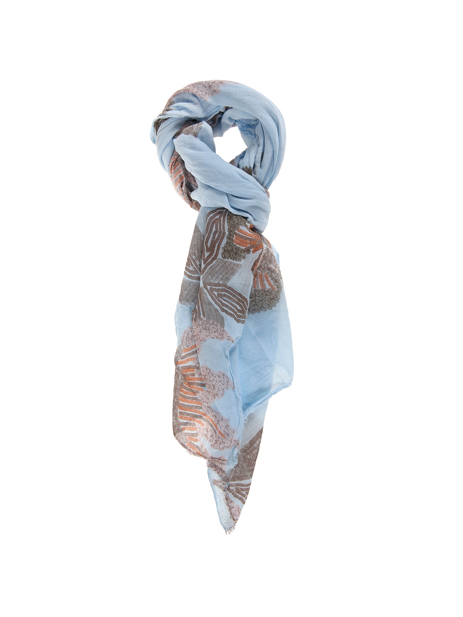 Siria L2006-BLU JEANS Foulard unisex Cotone e Seta Gave Lux