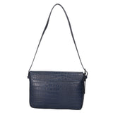 Azzurra Borsa a spalla da donna Vera pelle croco 05699-C26 BLU SCURO Gave Lux