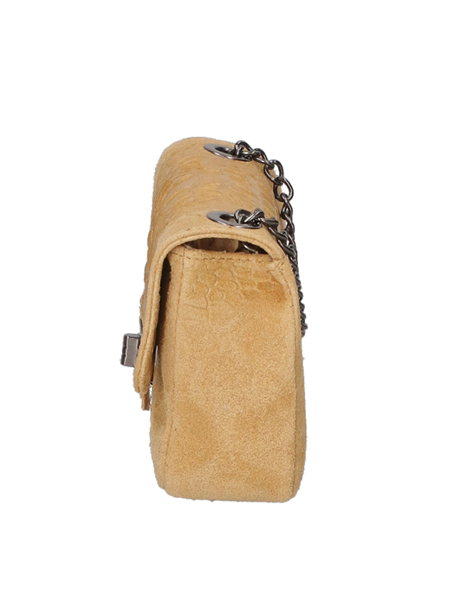 Camilla Borsa a tracolla da donna Pelle scamosciata croco 10029-CUOIO Gave Lux