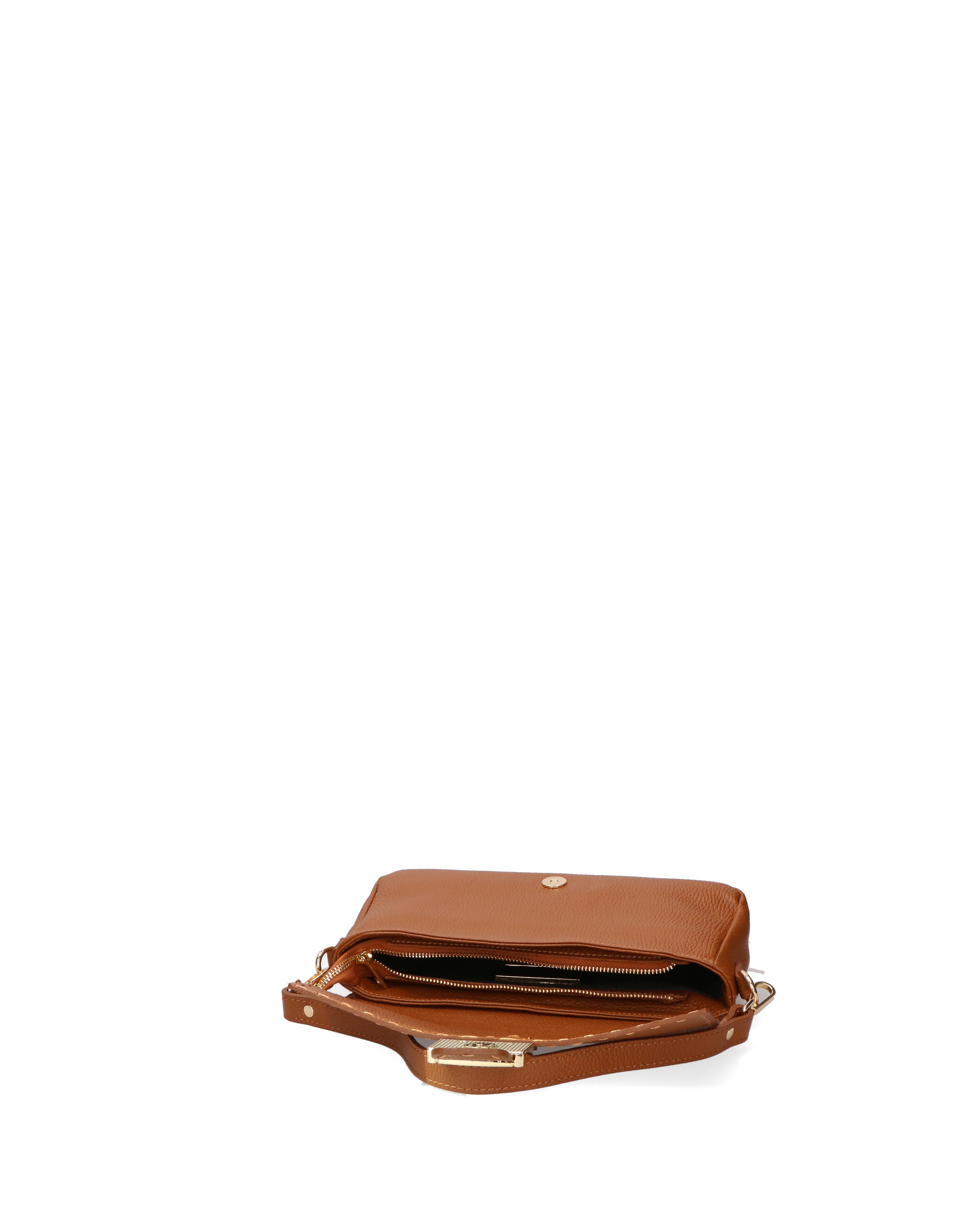 Wally Borsa a spalla da donna Vera pelle 06869-D17 CUOIO Gave Lux