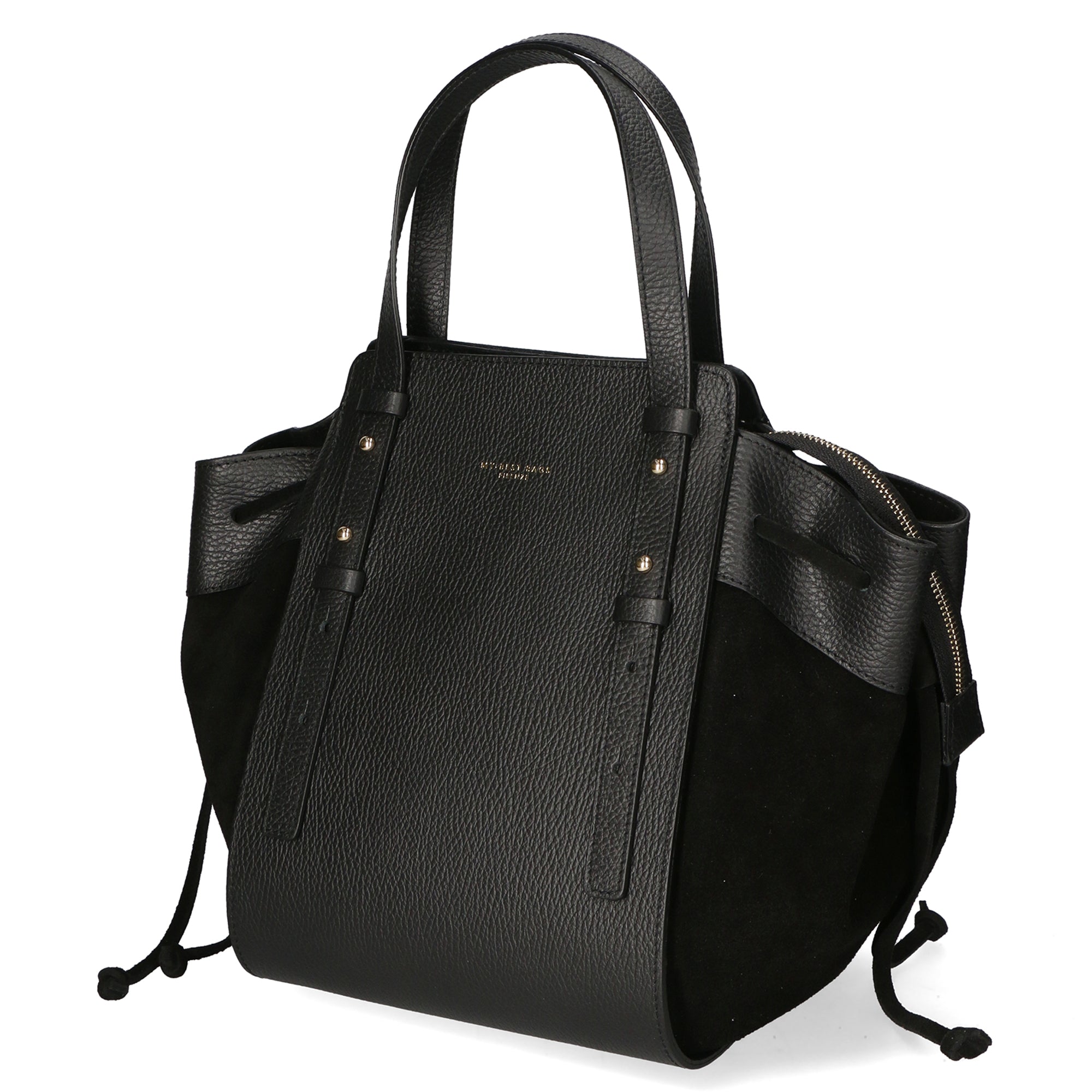 Borsa a mano da donna Vera pelle e suede MYB-8032-FW-NERO My Best Bag