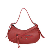 Loredana Borsa a spalla da donna Vera pelle 06548-ROSSO SCURO Gave Lux
