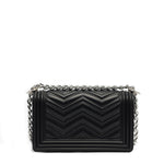 Borsa a mano da donna 100% PVC FLAT S MANHATTAN-BLACK + SILVER Marc Ellis